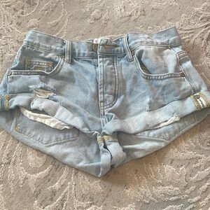 Light Blue Denim Women's Shorts